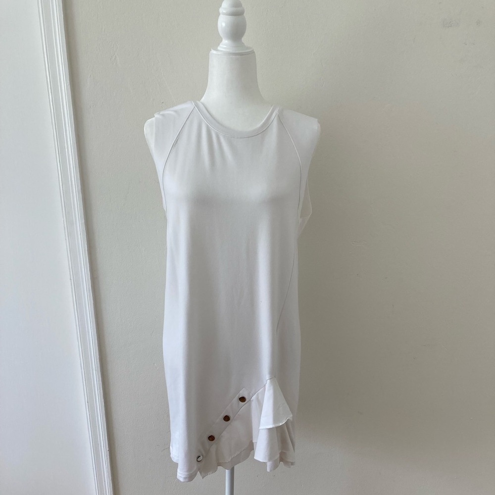NWT New With Tags Zara Sleeveless White Cotton Dress